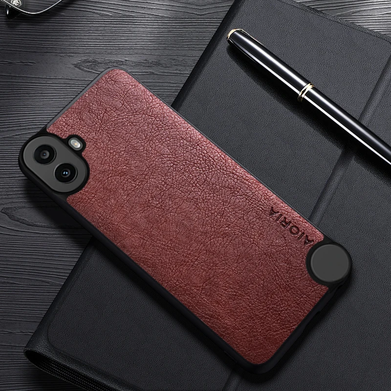 حافظة لهاتف لا شيء CMF 1 2 Pro 2A Plus 3 تصميم بسيط غطاء أعمال جلدي فاخر لا شيء جراب هاتف 3a Pro