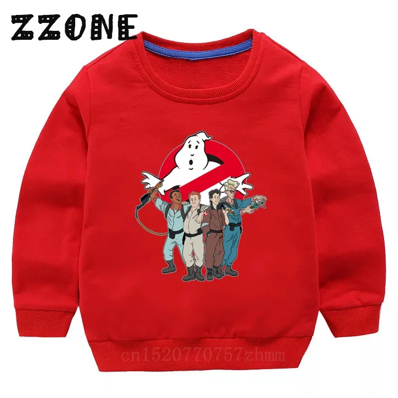 Kids Sweatshirts Old School Ghostbuster Stay Puft Cartoon Funny Children Hoodies Baby Pullover Outwear Tops Girls Boys Clothes