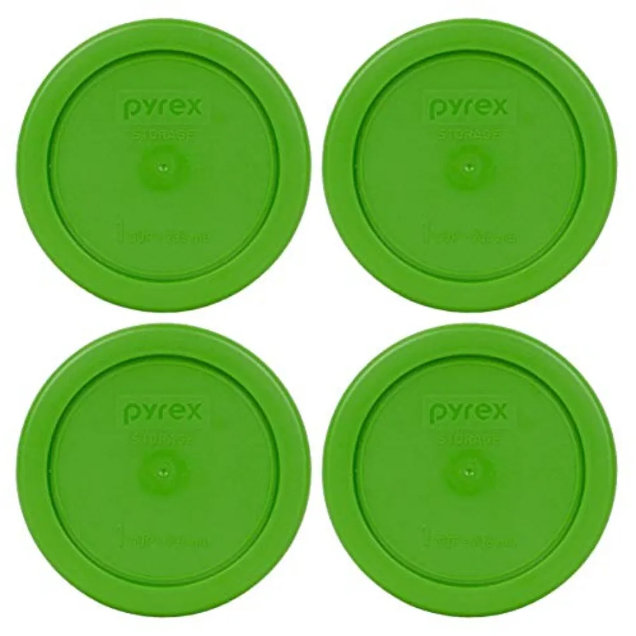 

7202-PC 1-Cup Lawn Green Food Storage Replacement Lid 4-Pack - Made in USA