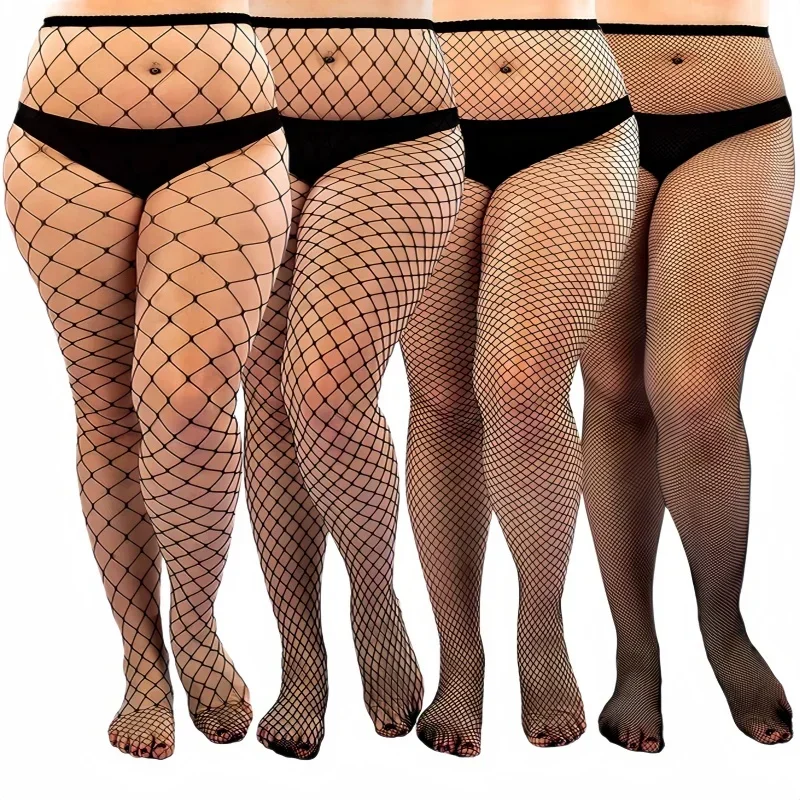 NEWJOINFUN(for Weight 60~90kg,132lbs.~198lbs)Oversize Women Stockings Panty Socks Plus Large Size Black Pantyhose Sexy Tights