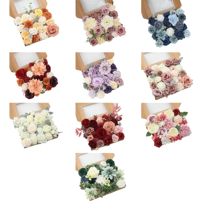 

Artificial Flowers Bulk Fake Flower Bulk DIY Flower Set for Flower Lover