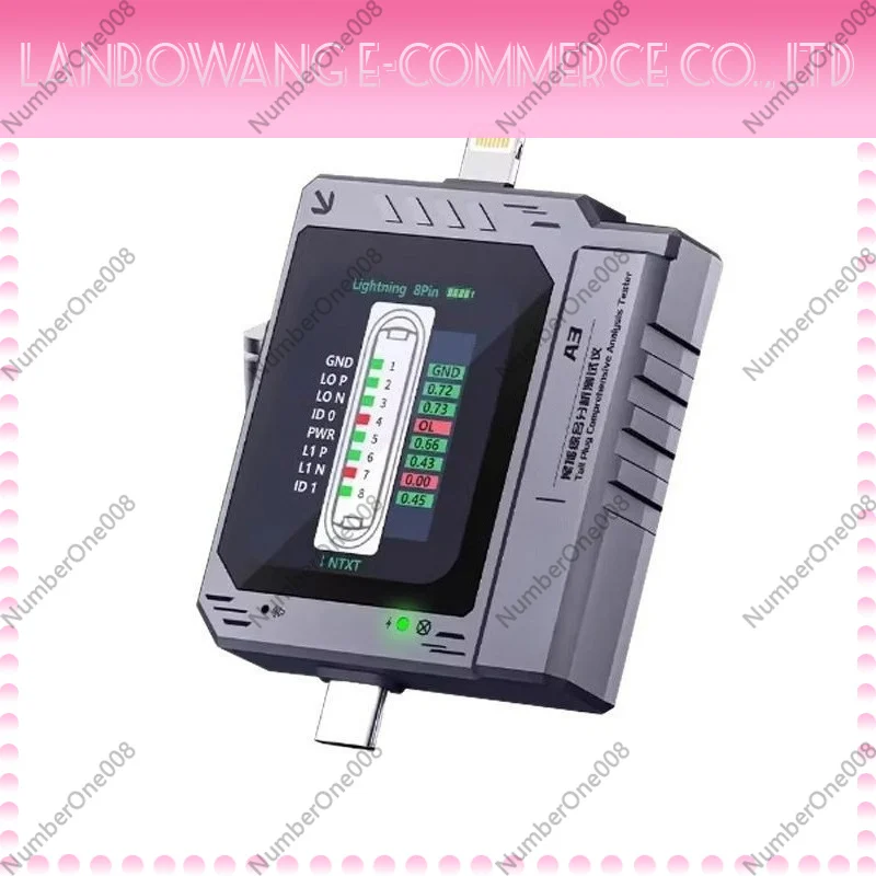 Phone Charging Port Tester Type-C Lightning Automatic Fault Detector Current Voltage Test Repair Tool for Mobile Devices