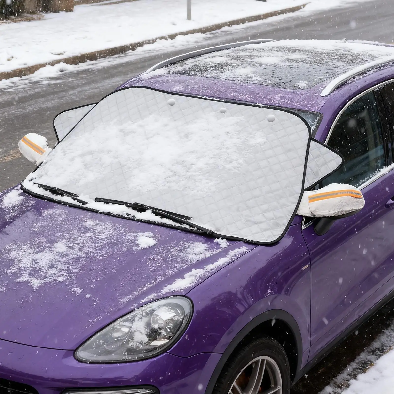 

Windshield Snow Cover Reflective Frost Protector Snow Cover Protector For Indoor Outdoor SUVs Trucks Vehicles Automotive Panels