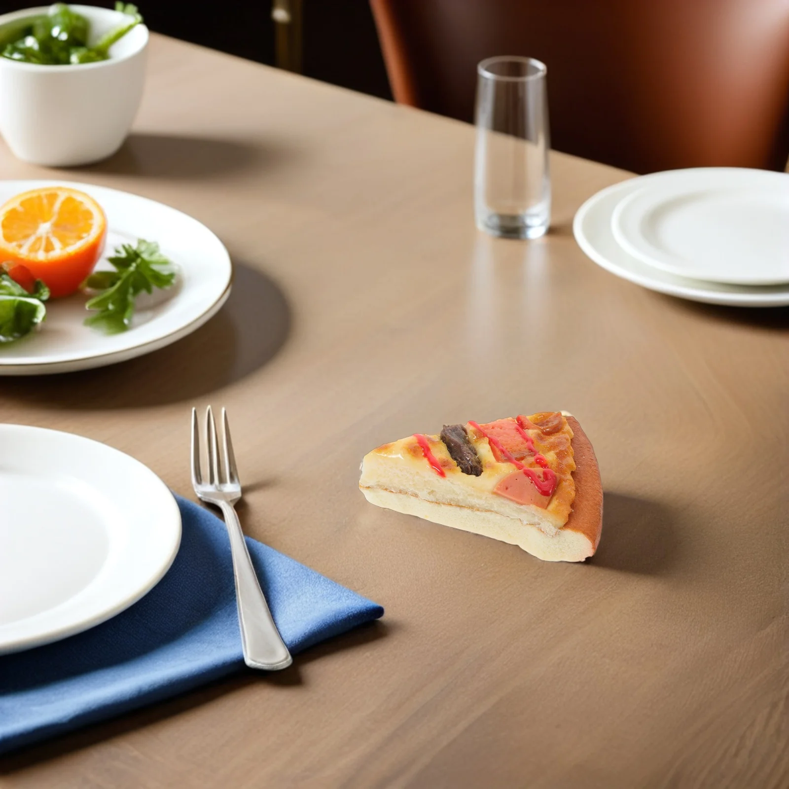 

1pcs Realistic Fake Pizza Slice, Artificial Bread Food , Faux Food Decor For Display, Simulation Snack Prop, Kitchen