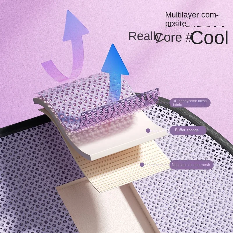 My Melody Hello Kitty Car Seat Cushion Neck Pillow Four-Season Breathable Cushion Seat Cover Cartoon Kuromi Car Accessories - Image 4