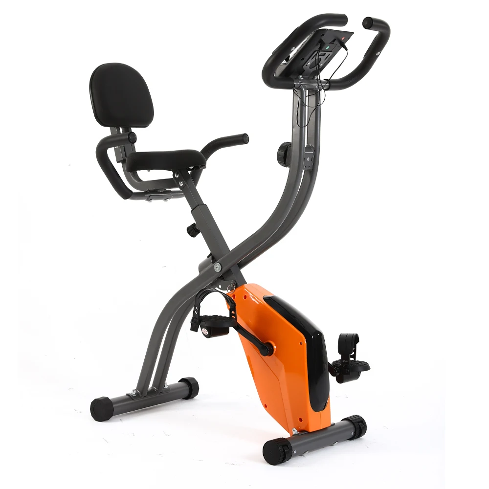Indoor Body Building Home Gym Equipment - Fitness Exercise Folding Magnetic Static Bicycle Sports Spin Bike