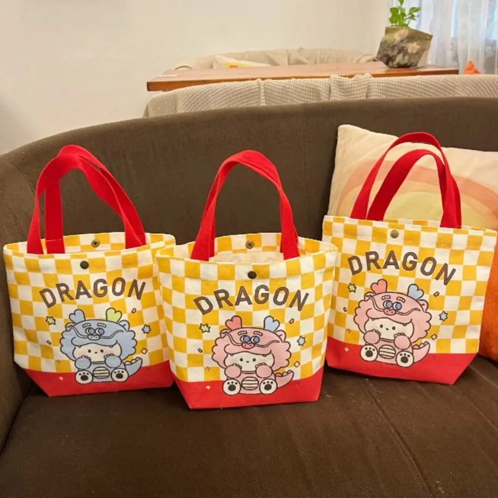 Draagbare Vrouwen Cartoon Dragon Handtas Shopper Tas Tas Draagtas Student Opbergtas Baby Cadeau Tas Portemonnee Tassen