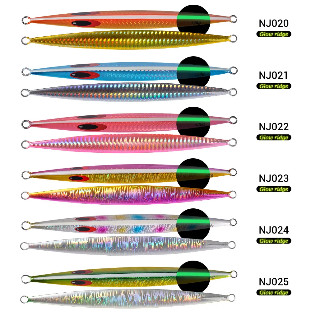 Noeby Metal Jig Fishing Lure 100-500g Long Slide High Pitch Darting Needle Jig Hard Bait Sea Fishing Lures Saltwater Swimbait