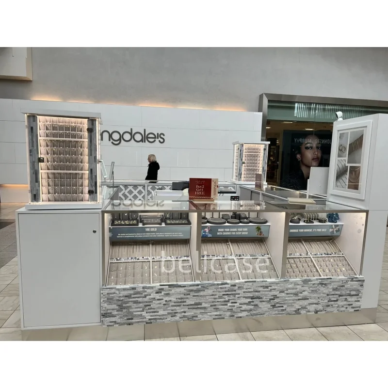 

Customized. High End Jewelry Display Showcase Necklace Showcase Jewelry Glass Display Counter Shopping Mall Jewelry Kios