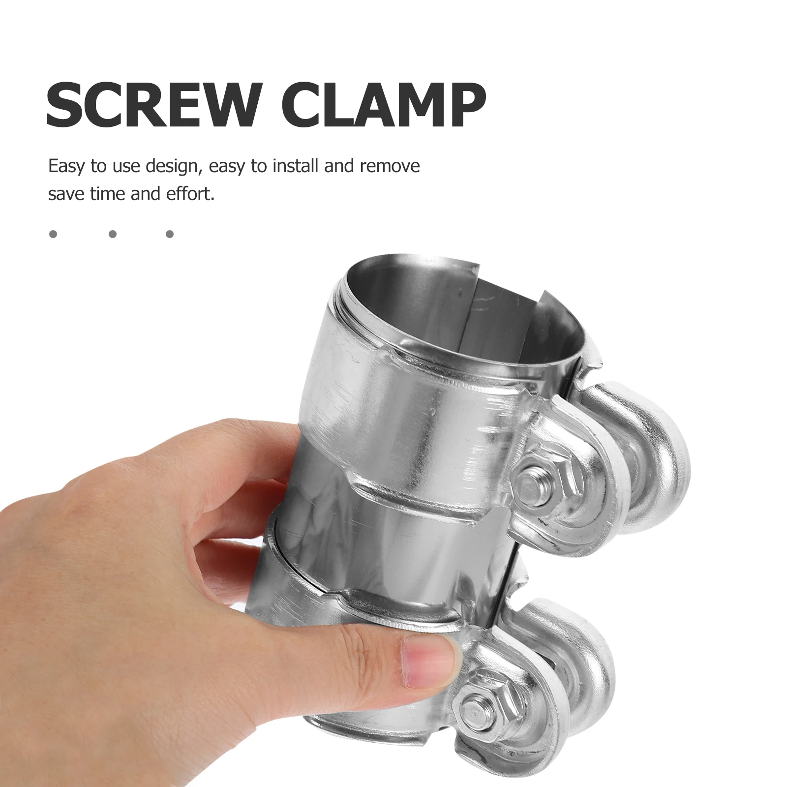 

Exhaust Band Clamp Stainless Steel Durable Turbo Exhaust Pipe Fixing Clasp Car Repair Automotive Replacement Clamps