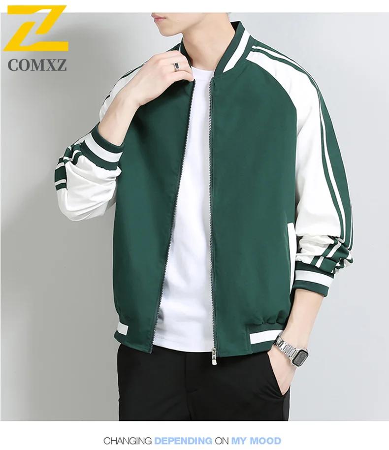 High quality Baseball Jacket Men Women New Autumn Casual Striped Color Contrast Windproof Jackets South Korea Street Loose Coat