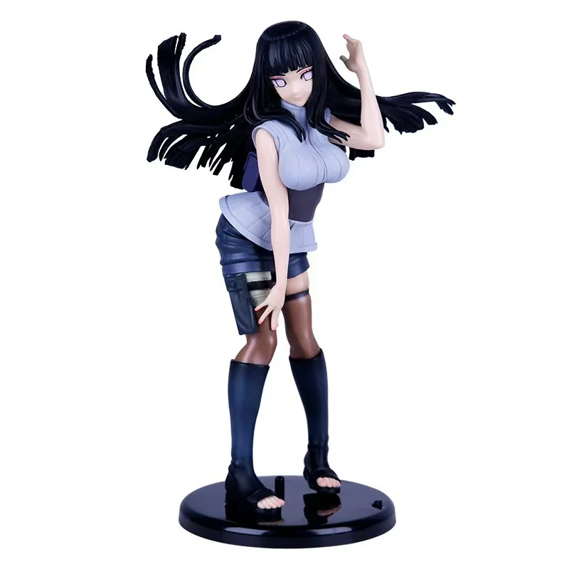 20cm Anime Naruto Figures Long Hair Hyuga Hinata Action Figure Car Decoration Doll Model Toys Gifts