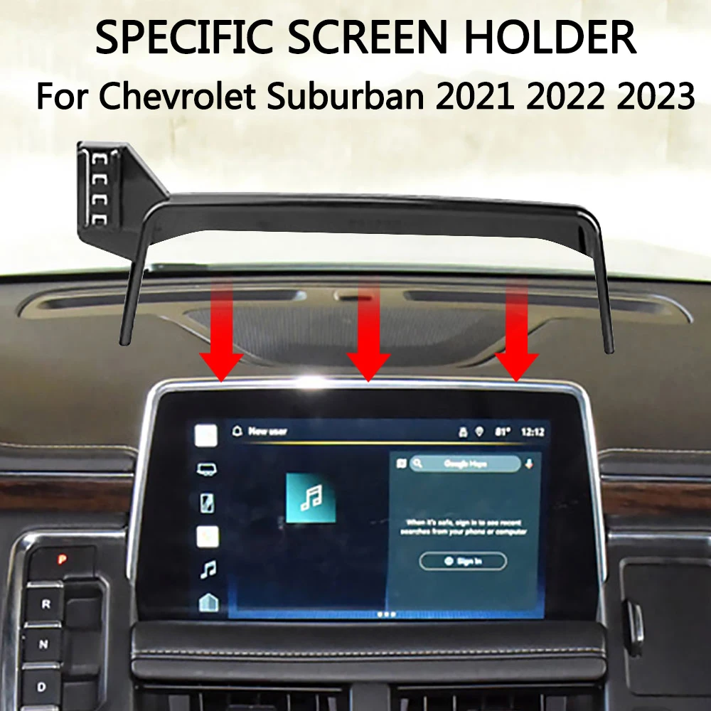 

Автомобильный держатель для телефона для Chevrolet Suburban 2021 2022 2023, крепление для экрана приборной панели, GPS-держатель для телефона, фиксированный зажим для экрана, зажим, подставка