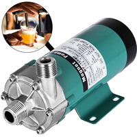 SucceBuy Magnetic Beer Pump Homebrew Brewing MP-15RP Food Grade 304 Stainless Steel Temperature 120 ℃ 1/2\