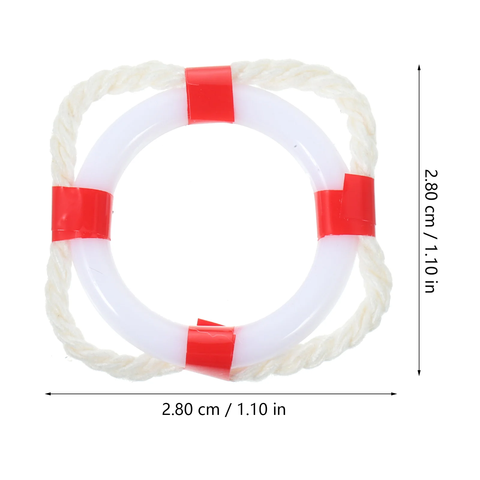 5 ชิ้น Mini Life Buoy Miniature Preserver แหวน Nautical Decor Home Wall พลาสติก