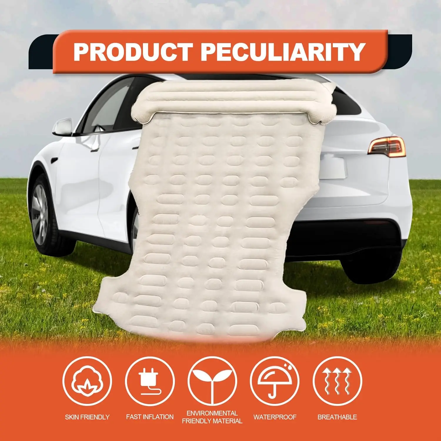 مرتبة قابلة للنفخ للطراز Y 2020-2023 مع مضخة ومسند للرأس #4