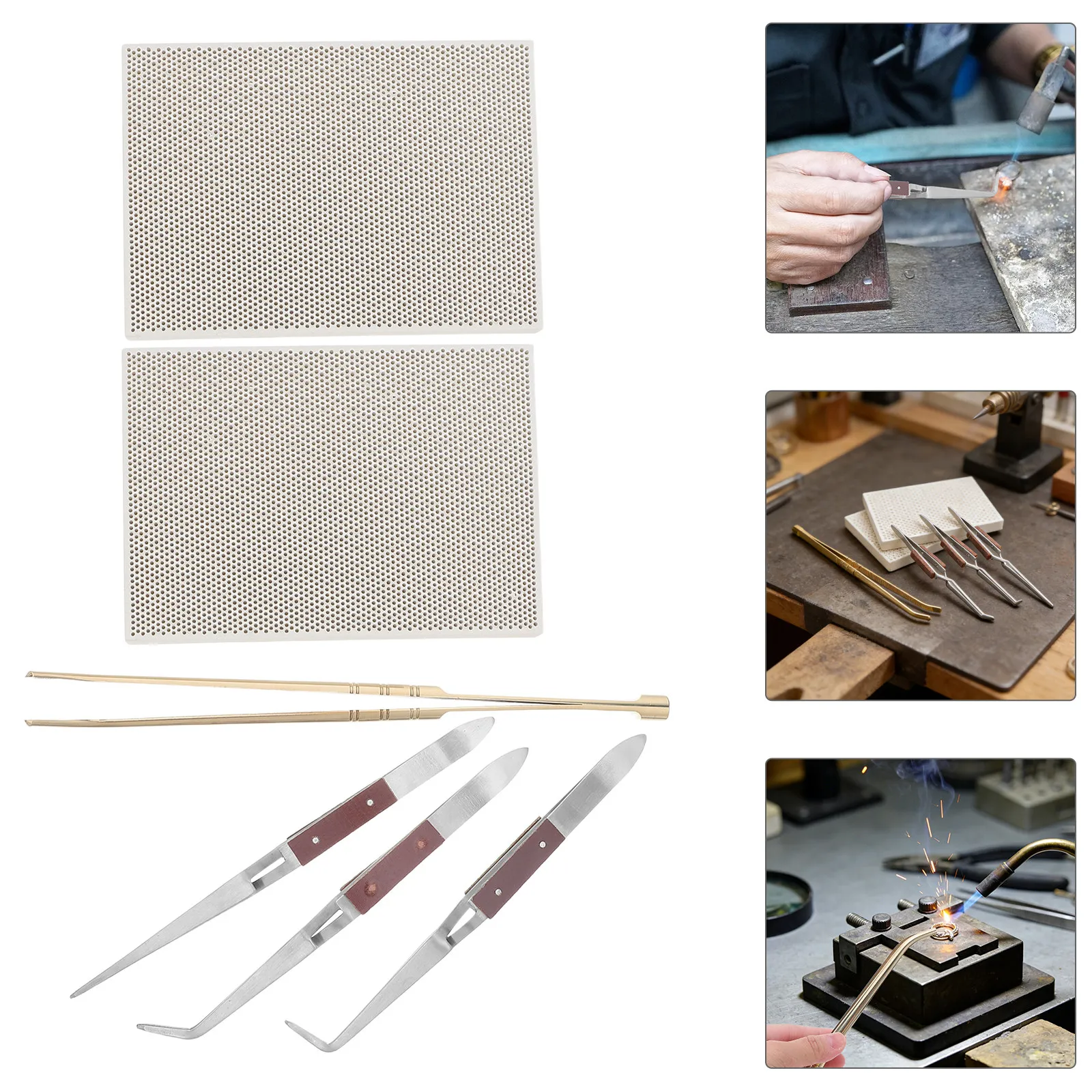 1set-honeycomb-soldering-block-kit-jewelry-soldering-tools-includes-copper-tongs-reverse-lock-tweezers-for-jewelry-making
