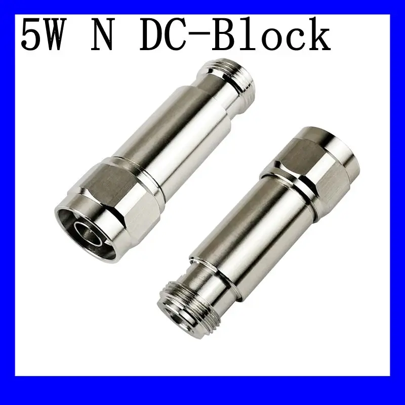 

Type 5W DC-Block N Male to Female DC-3.0GHz 50ohm RF Coaxial Block SWR 1.2 DC blocker Connector 50ohm