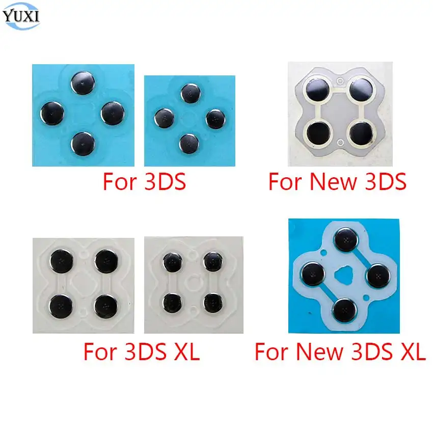 

YuXi Cross Key ABXY Button Membrane Button Sticker Metal Conductive Film For New 3DS XL LL Repair Parts