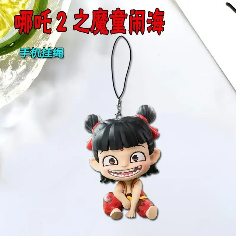 Anime Ne Zha 2 Ao Bing 코스프레 전화 로프 체인 배낭 장식 펜던트 생일 선물 소년 소녀