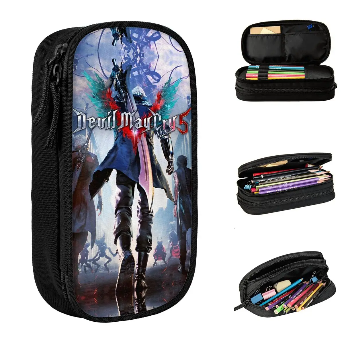 

Pencil Cases Urban Fantasy Game Devil May Cry Pen Box Bag Student Big Capacity Students School Gifts Pencil Box