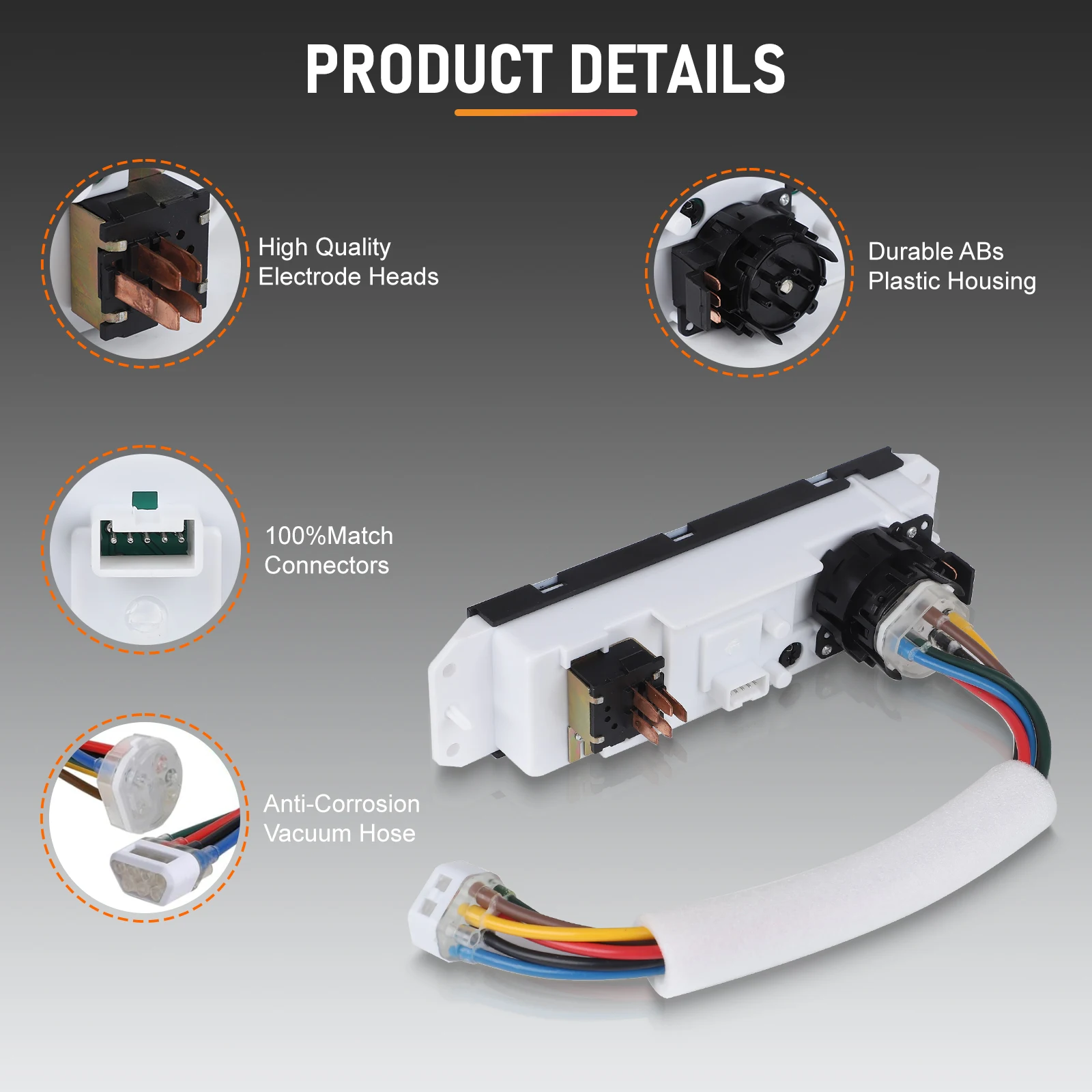 OE 55037473AB 55037612AA 55056558AA nouveau panneau de commande de climatisation de chauffage A/C avec interrupteur de moteur de ventilateur pour Jeep Wrangler TJ 1999-2004