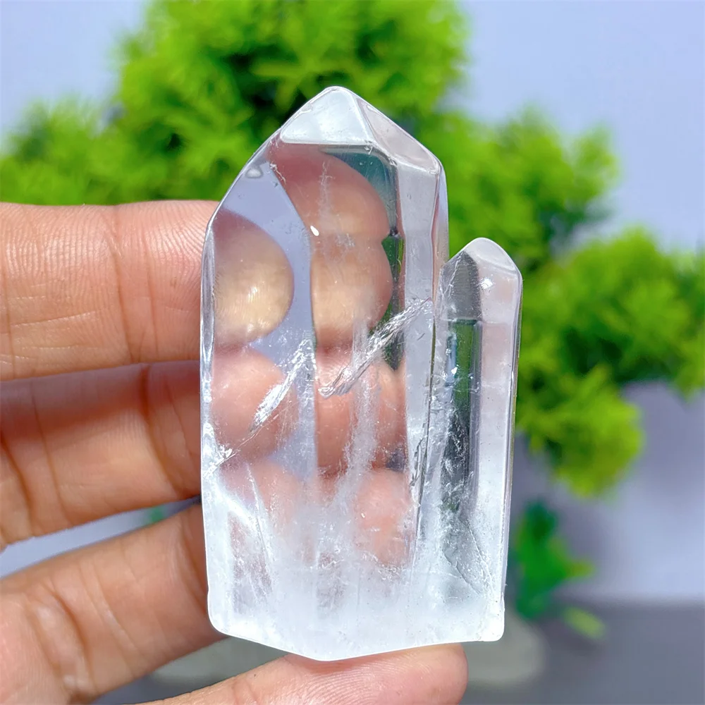 Double Clear Quartz Specimen Tower Natural Crystal Home Decoritems Room decor Lucky Quartz Stone Garden Reiki Gifts Healing Ener