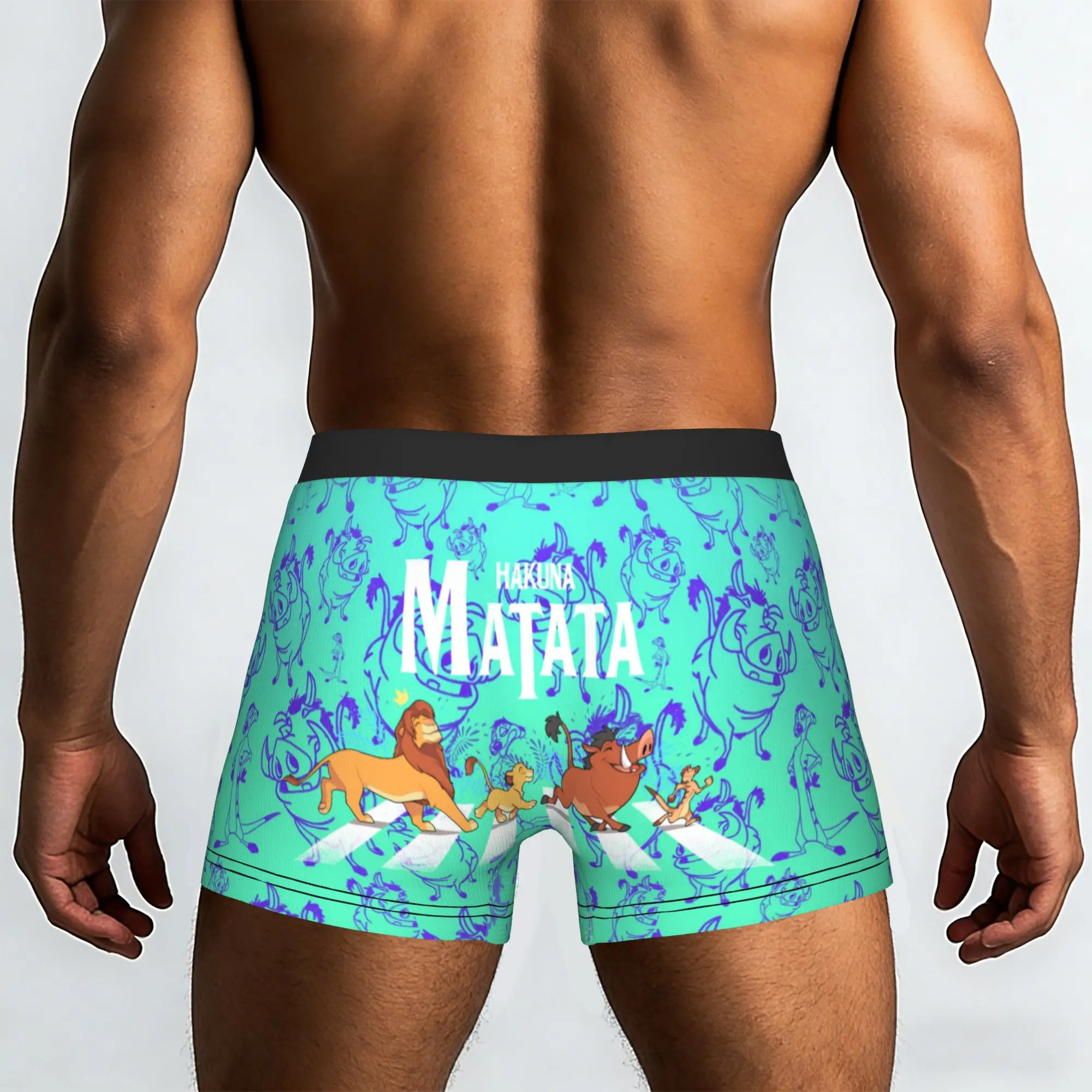 Custom The Lion Cartoon K-Kings Underwear Men Breathable  Boxer Briefs Shorts Panties Soft Underpants For Homme