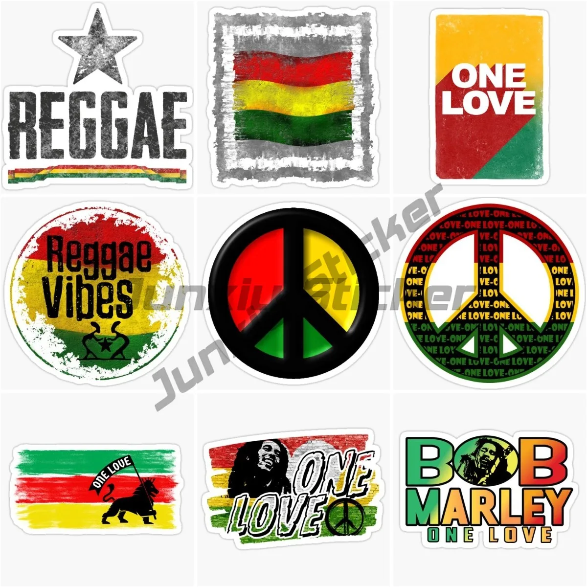 BOB MARLEY One Love Reggae Vinyl Waterproof Sunscreen Sticker Car Laptop Wall Window Bumper Sticker