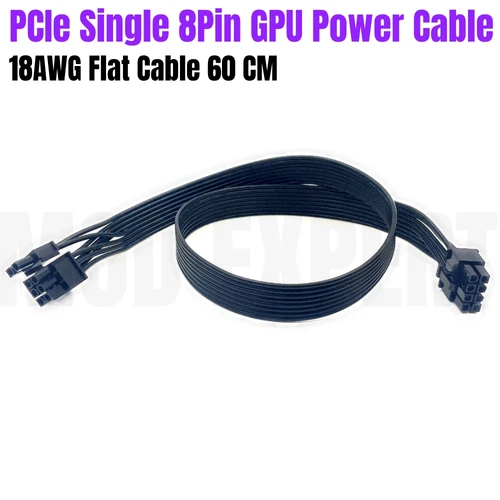 Imagen 2 del producto Cable de alimentación modular para Corsair RM1000, RM850, RM750, RM650, RM550, RM450 tipo 3, GPU PCIe 8 pines, CPU 4+4 pines, SATA, Molex, 24 pines