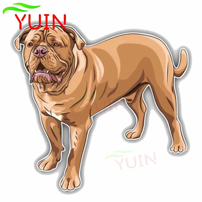 Car Sticker French Mastiff Breed Dog Decals Accessories Fashion PVC Bumper Window Decoration Motorcycle Waterproof Decal 15*14cm