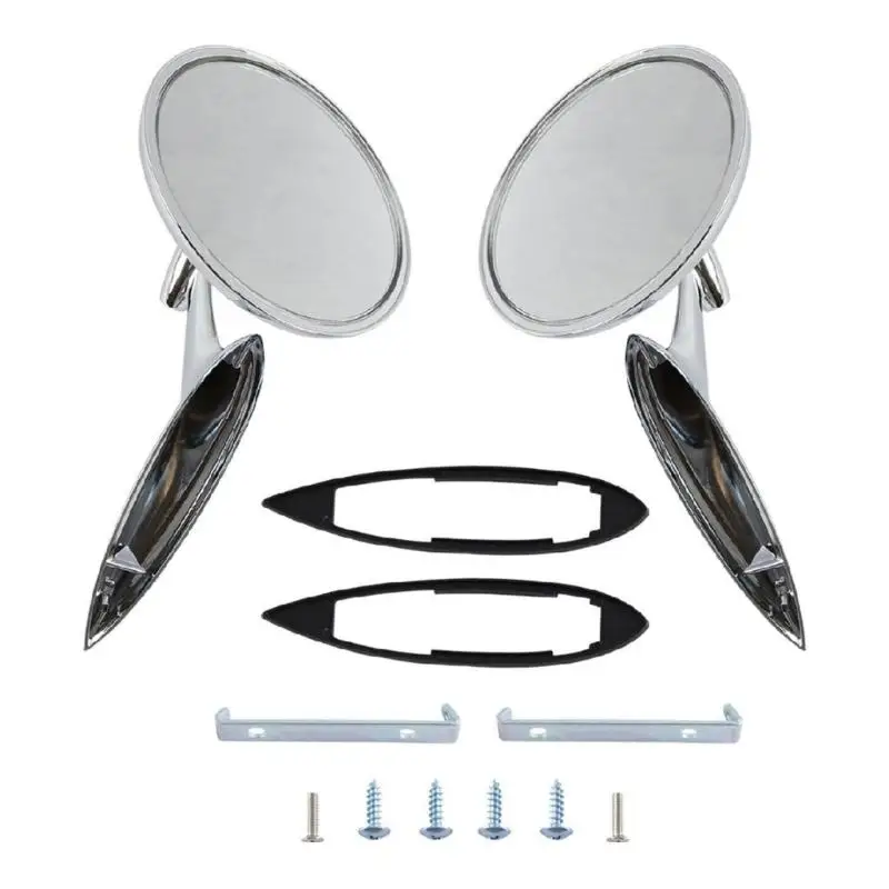 Retro Metal Round Rearview Mirror Weather Proof Construction 654394765672