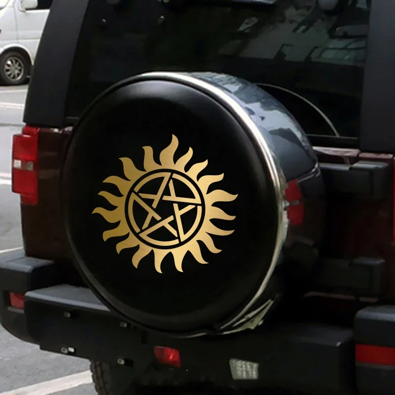 Pentagram kreativní auto nálepky nadpřirozenost reflexní vinyle obtisky