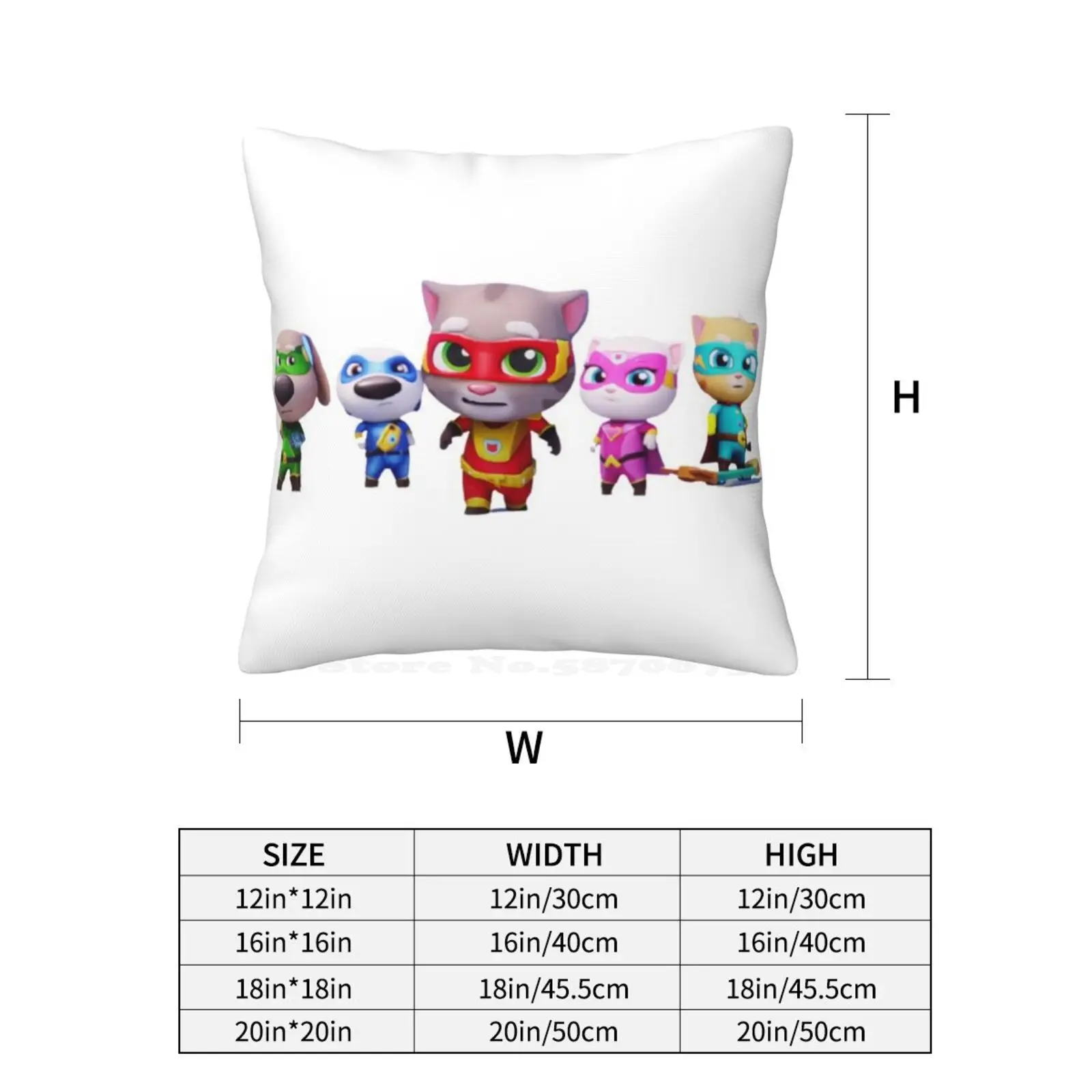 Talking Tom And Friends Are Hero T Shirt & Mask And Sticker Bedroom Office Hug Pillowcase 2020 2022 2023 Series The Movie