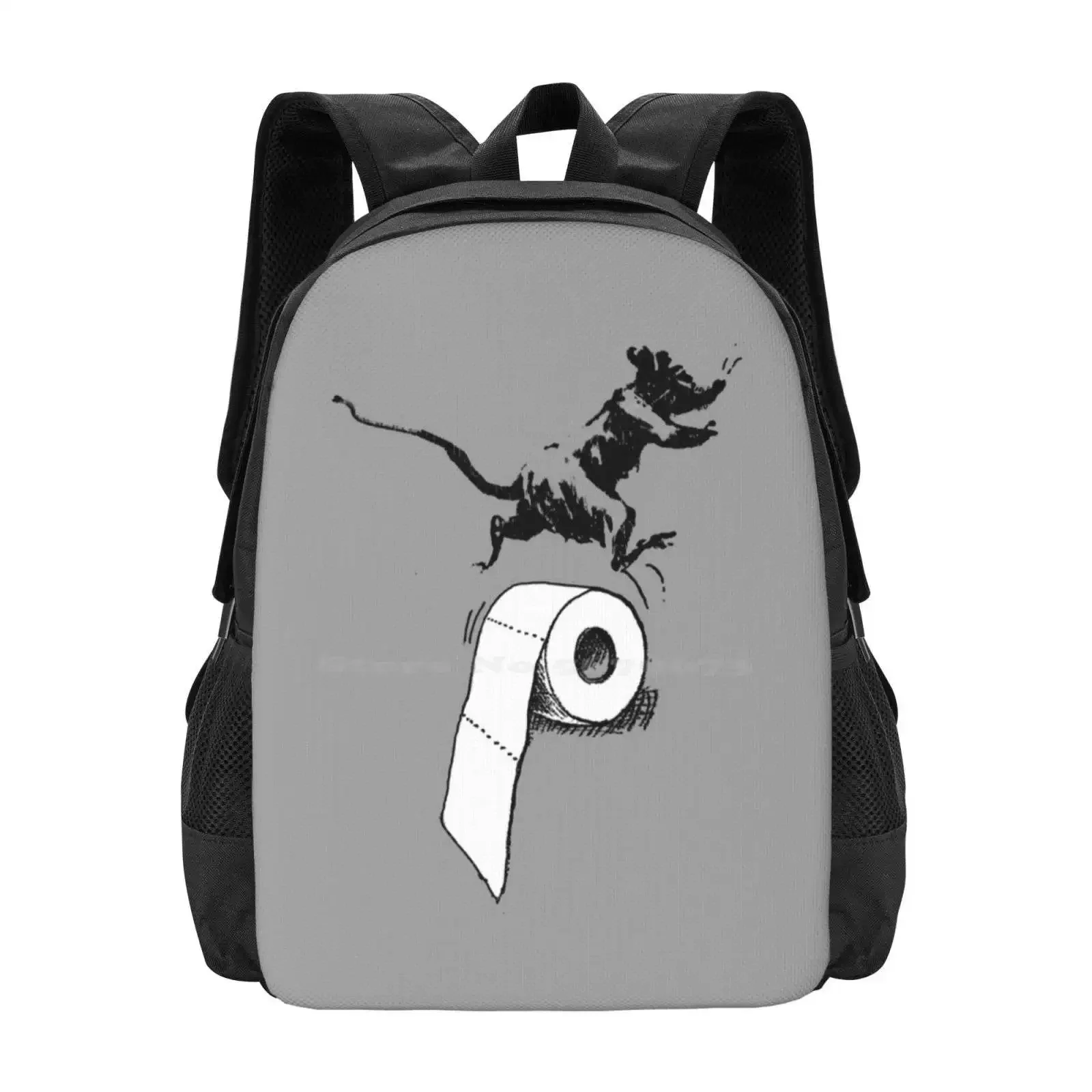 

Banksy'S Toilet Paper Rat Hot Sale Schoolbag Backpack Fashion Bags Banksy Rat London Underground Chumbawamba London Tube Yoga