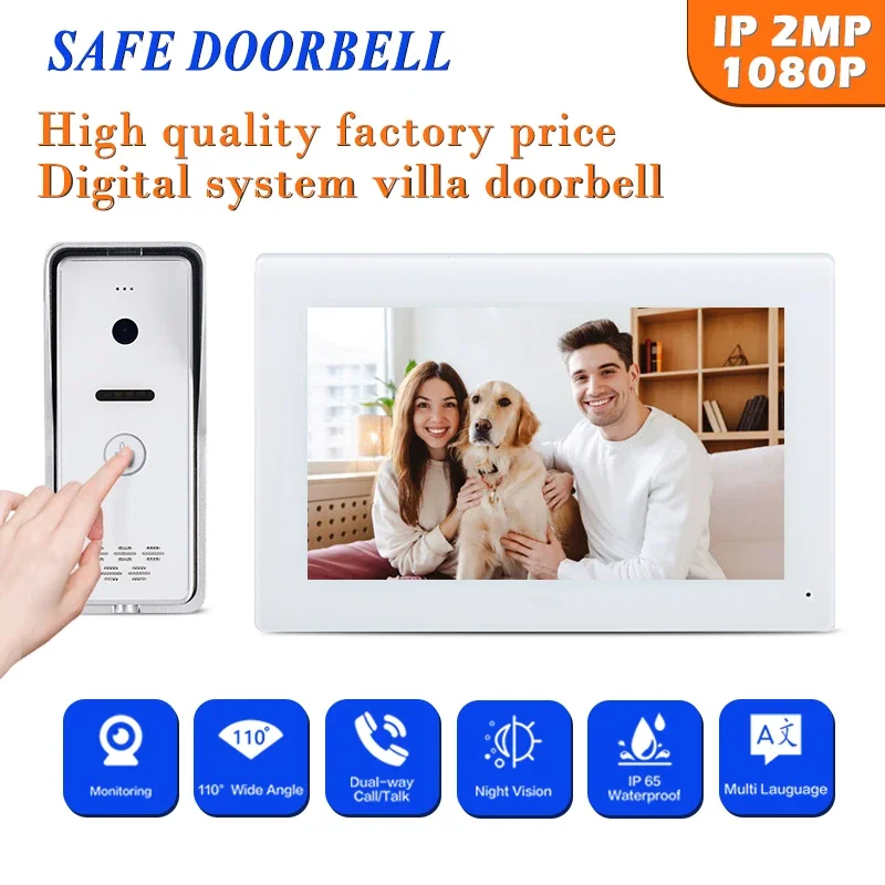 

Best Door Station 1024*600 piexl Ip 7 Inch Based Video Intercom System Door Entry System Doorbell For Schools Or Home