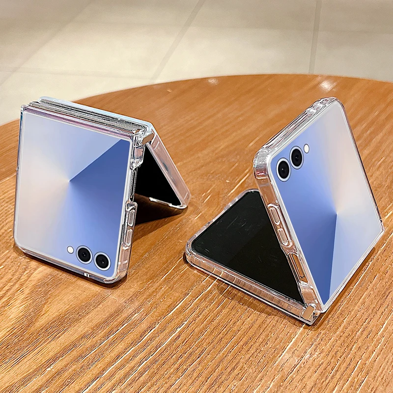 Custodia morbida per telefono in TPU per Samsung Galaxy Z Flip 7 FE 6 5 4 3 5G Flip7 Flip6 Flip5 Cover pieghevole stampata con cuore d'amore con stampa leopardata