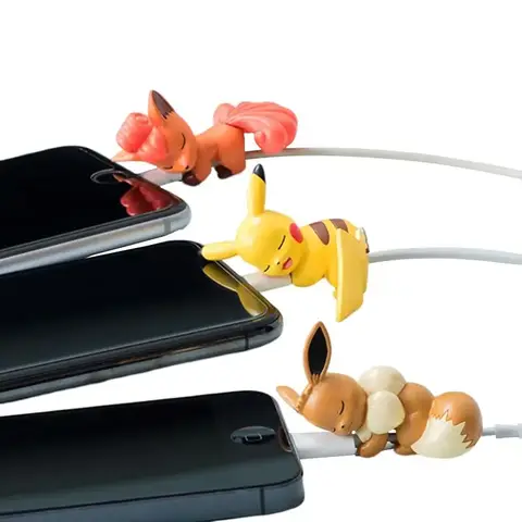포켓몬 피카츄 데이터 케이블 보호 슬리브, 패션 만화 피규어 버클, USB 충전 케이블 스레드 바이트 보호 커버, 신제품