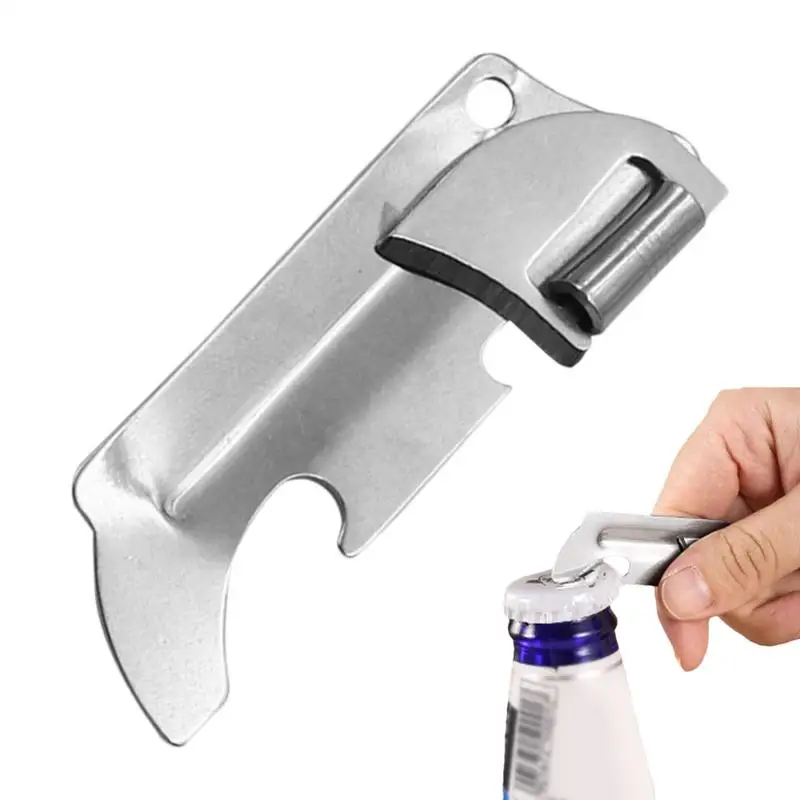 Can Opener Stainless Steel Hand Held Can Jar Openers for Camping and Traveling Safe Cut Can Opener for Beers Cans