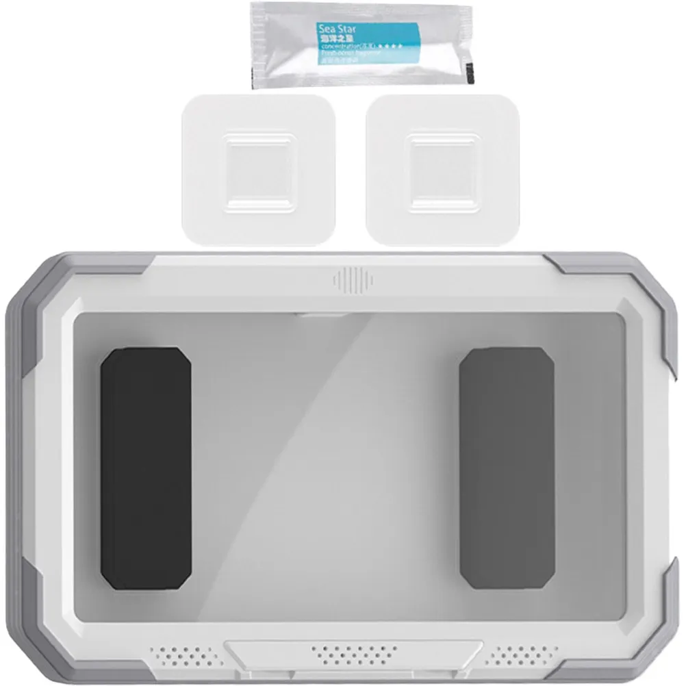 1 ensemble de support de téléphone étanche pour douche, télescopique, mural, rotatif, avec boîte de rangement anti-buée pour salle de bain