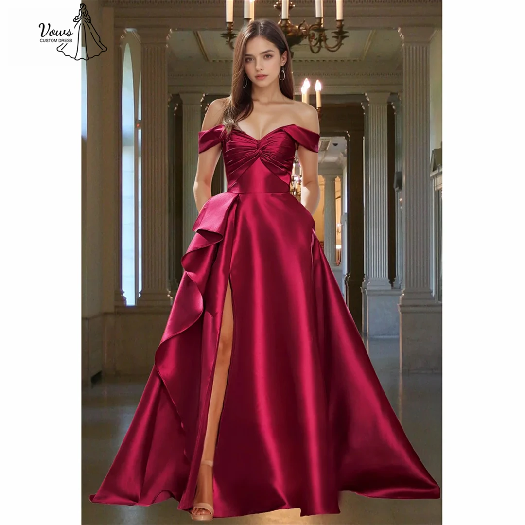 

Vows Candle Evening Gown Line A Ball Gowns Custom Made Formal Dresses for Special Occasions Satin Cloth Party Dress for Wedding