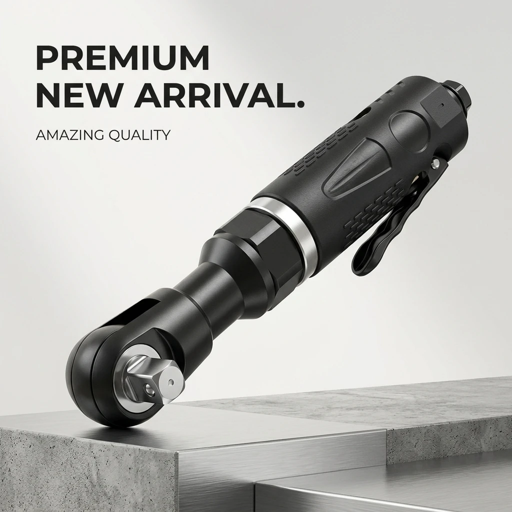 Pneumatic Ratchet Wrench 1/2 Inch 90 Degree High Torque Industrial Grade Air Impact Wrench