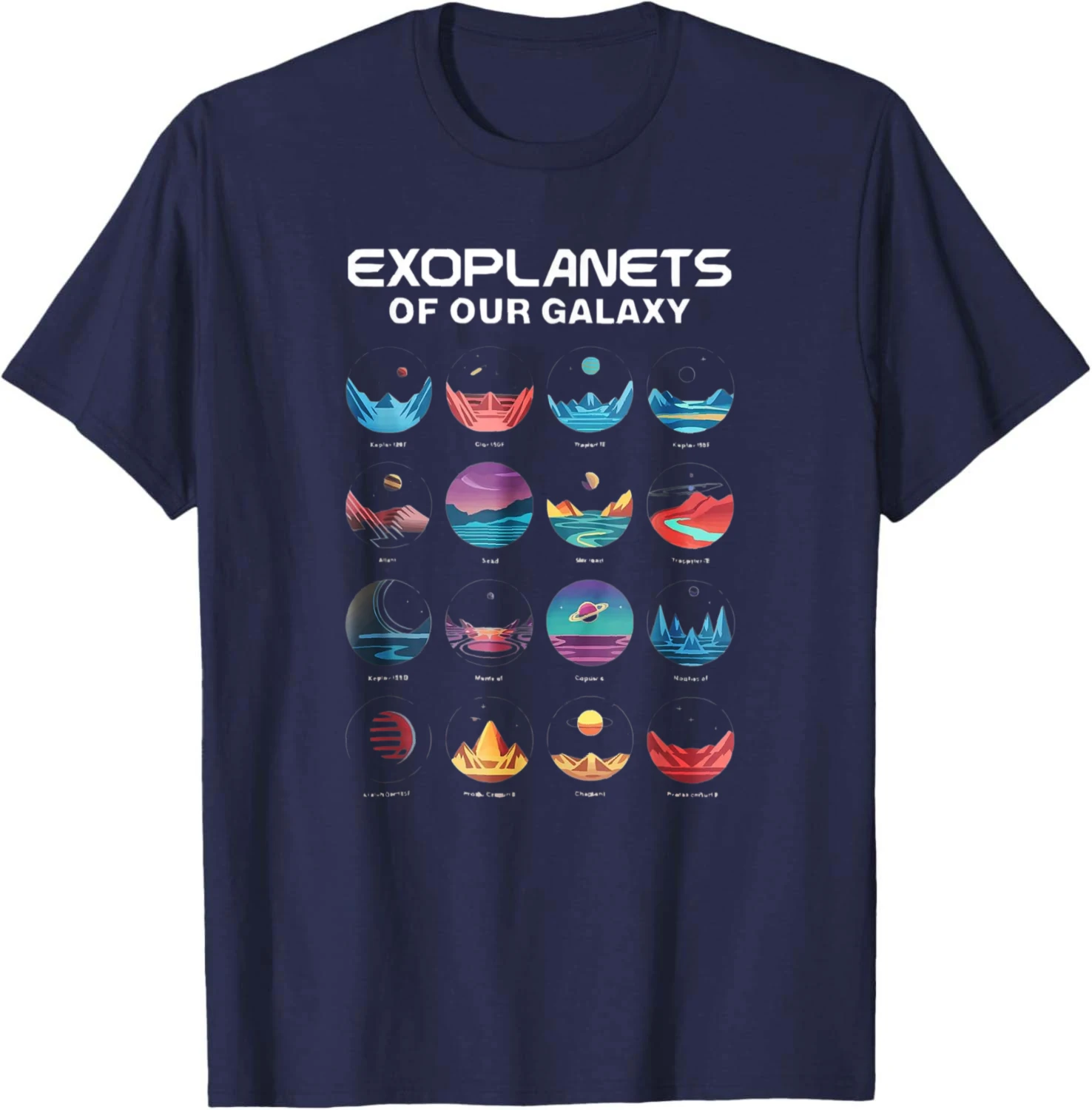 Exoplanet Universe Space Astronomer Astronomy T-Shirt Retro Cotton Summer Casual T Shirt Camiseta Streetwear Harajuku