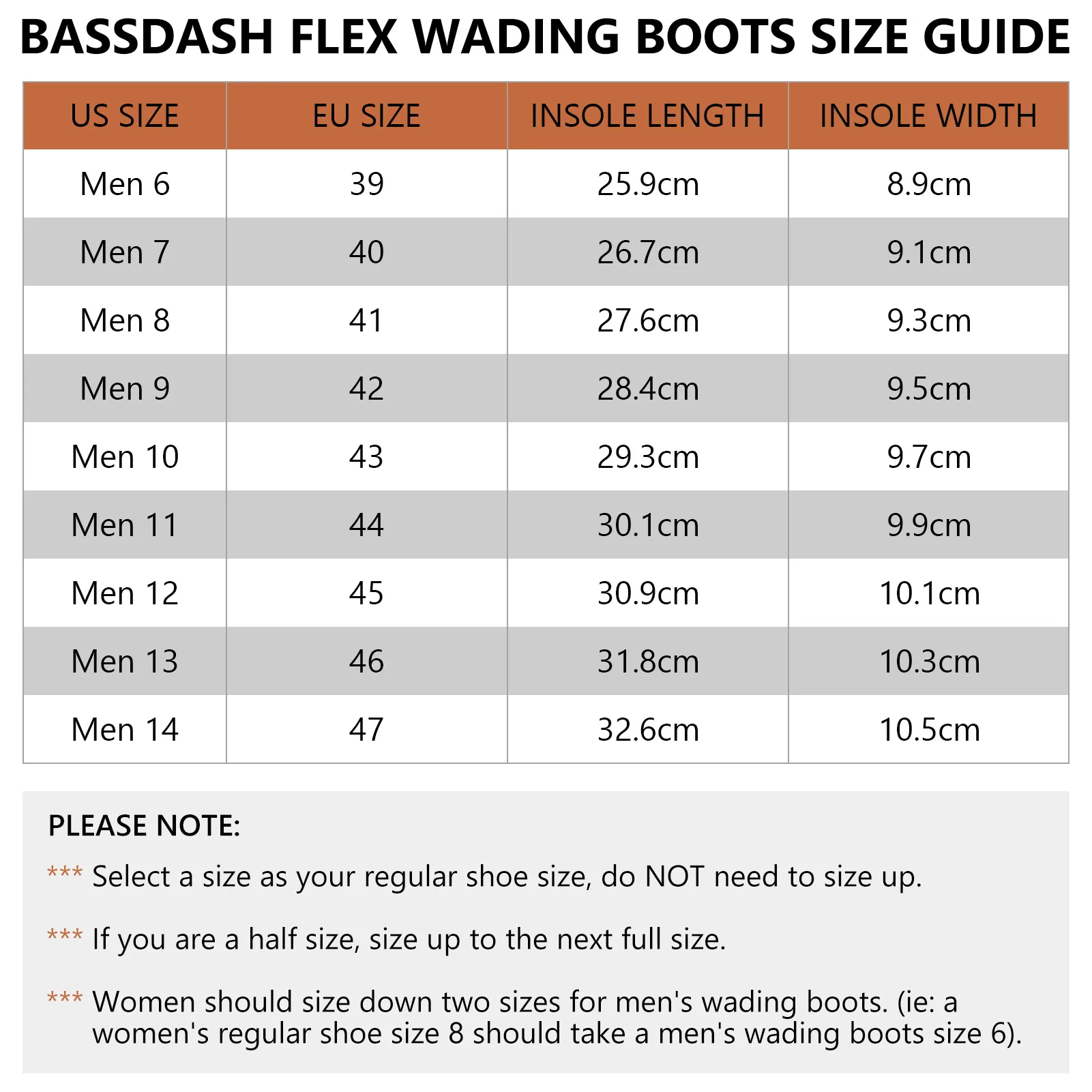 BASSDASH Flex Men’s Wading Boots Lightweight Anti-Slip Rubber Sole Fly Fishing Wading Shoes