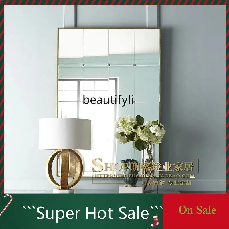A506  A55 European decorative mirror, American dining side porch wall-mounted mirror, bedroom vanity mirror, bathroom