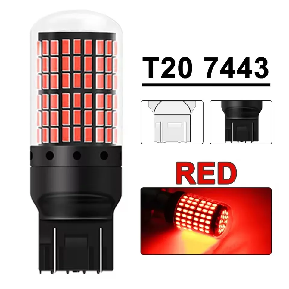 2 Stück 1156 BA15S LED CANBUS 3014 144 SMD 1157 BAY15D P21/5W 7440 T20 7443 Blinker Rückfahrlicht Bremslicht 12V Weiß