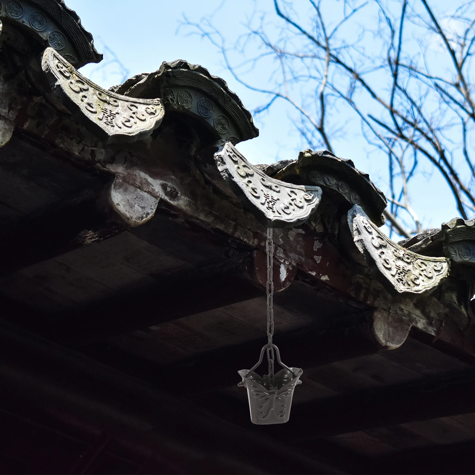 

Aluminum Alloy Rain Chain Butterfly Cup Design Wear Resistant Decorative Rain Chains for External Water Guide