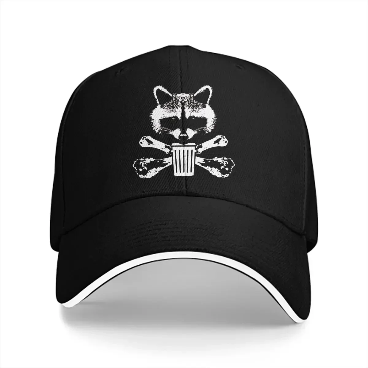 Washed Men's Baseball Cap Trash Panda Trucker Snapback Caps Adjustable Dad Hat Raccoon Lover Golf Hats