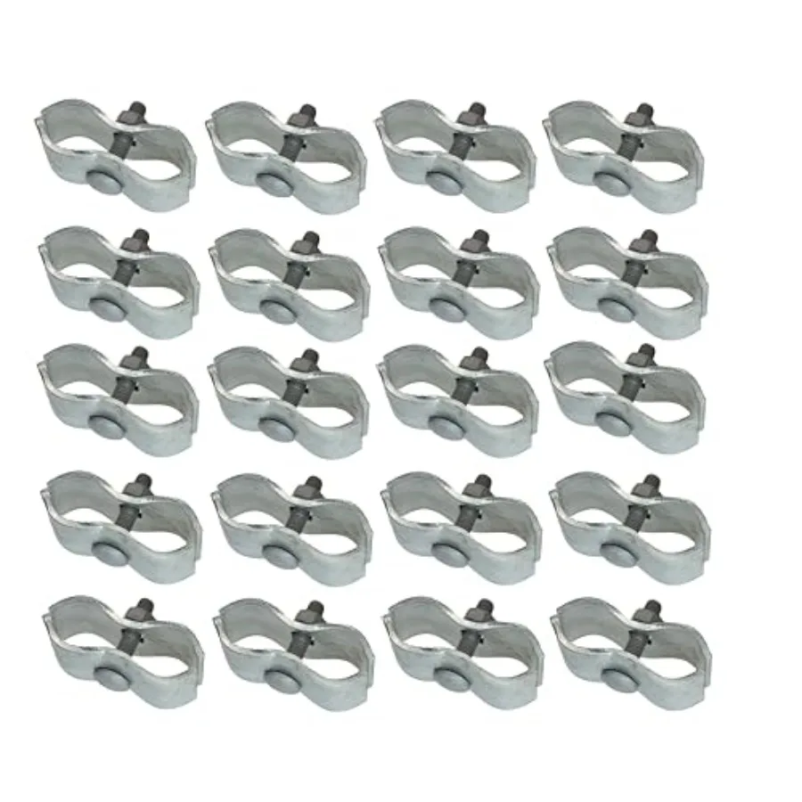 

Chain Link Fence Panel Clamps 1-3/8" Dog Kennel Panel Clamps for Round Pipe Panel Frame Set of 20