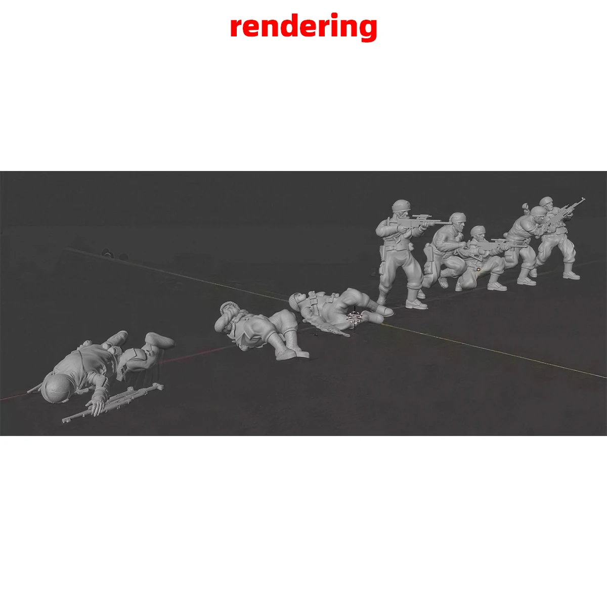 United States Modern Army Soldier Team Military Man Figure Stand Set Assembly Scale Set Static Model Kit 9 Stück 1/72 – Detail 2